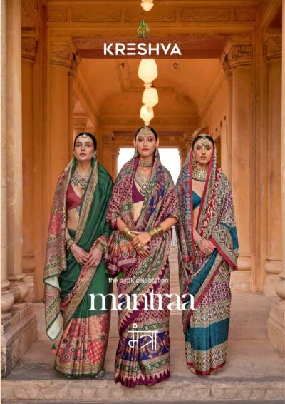 MANTRAA BY KRESHVA DESGNER PV SILK SAREES WHOLESALER IN INDIA